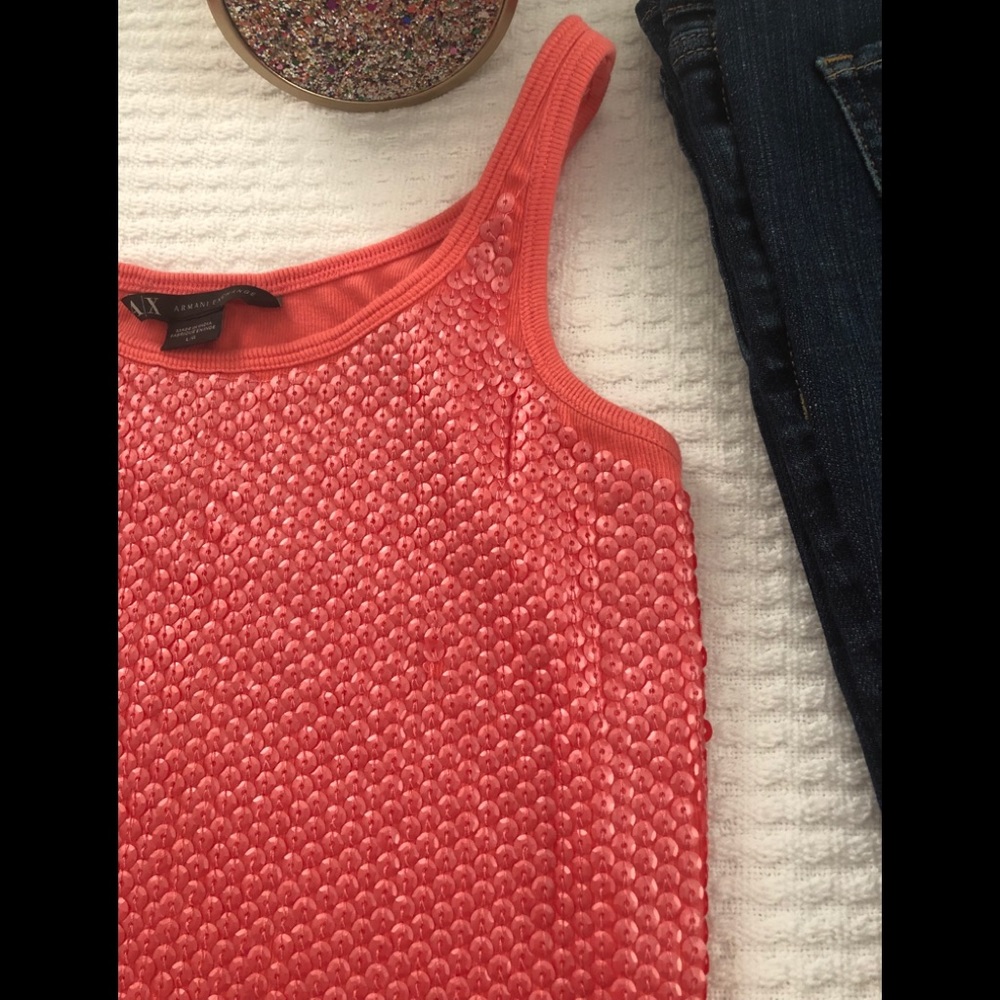 Armani Exchange sequined top